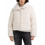 Replay Women's Reversible Jacket in Nylon and Sherpa
