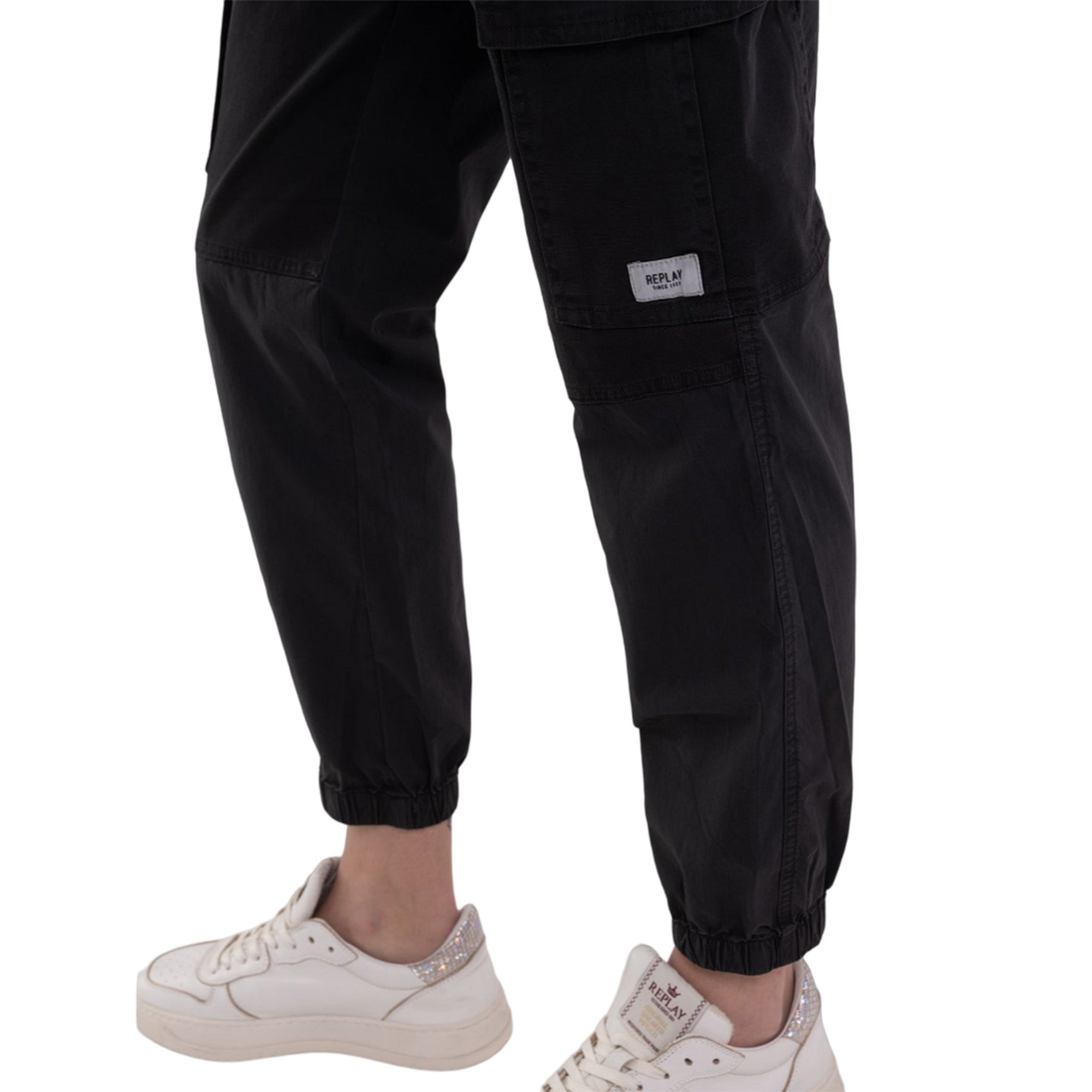 Replay Women's Poplin Cargo Trousers – Blue Salon