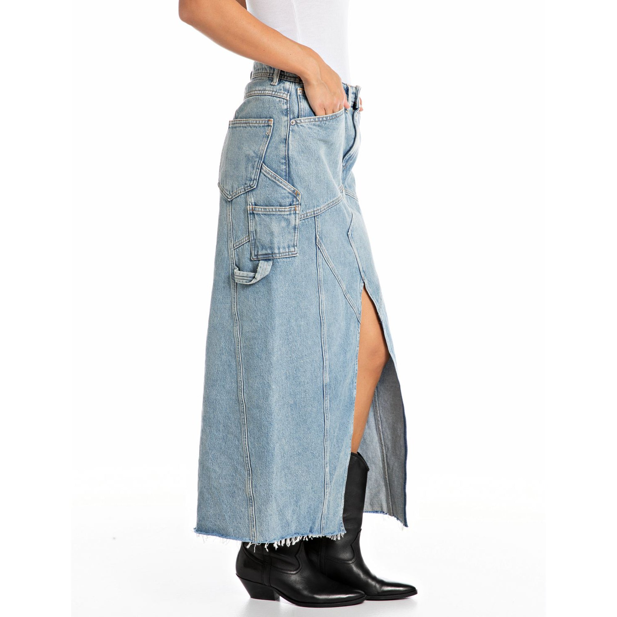 Replay Women's Workwear long skirt in denim | Clothing | GCC | Women | Women All Clothing | Women All Clothing Denim | Women All Clothing Skirts | Womens | Womens Fashion Replay Women's Workwear long skirt in denim | Clothing | GCC | Women | Women All Clothing | Women All Clothing Denim | Women All Clothing Skirts | Womens | Womens Fashion
