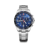 Victorinox FieldForce Classic Chrono 42 Men's Blue Dial Silver Stainless Steel Bracelet Watch