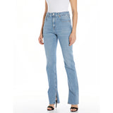 Replay Women's Hight Waist Slim Flare Medium Blue Jeans