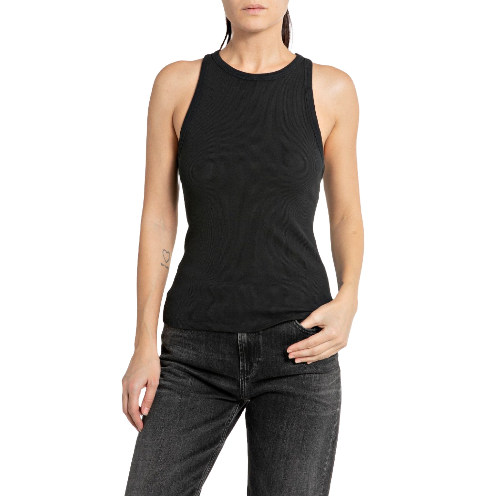 Replay Women's Cotton Rib Top | Clothing | GCC | Women | Women All Clothing | Women All Clothing Tops | Women Top | Womens | Womens Fashion Replay Women's Cotton Rib Top | Clothing | GCC | Women | Women All Clothing | Women All Clothing Tops | Women Top | Womens | Womens Fashion