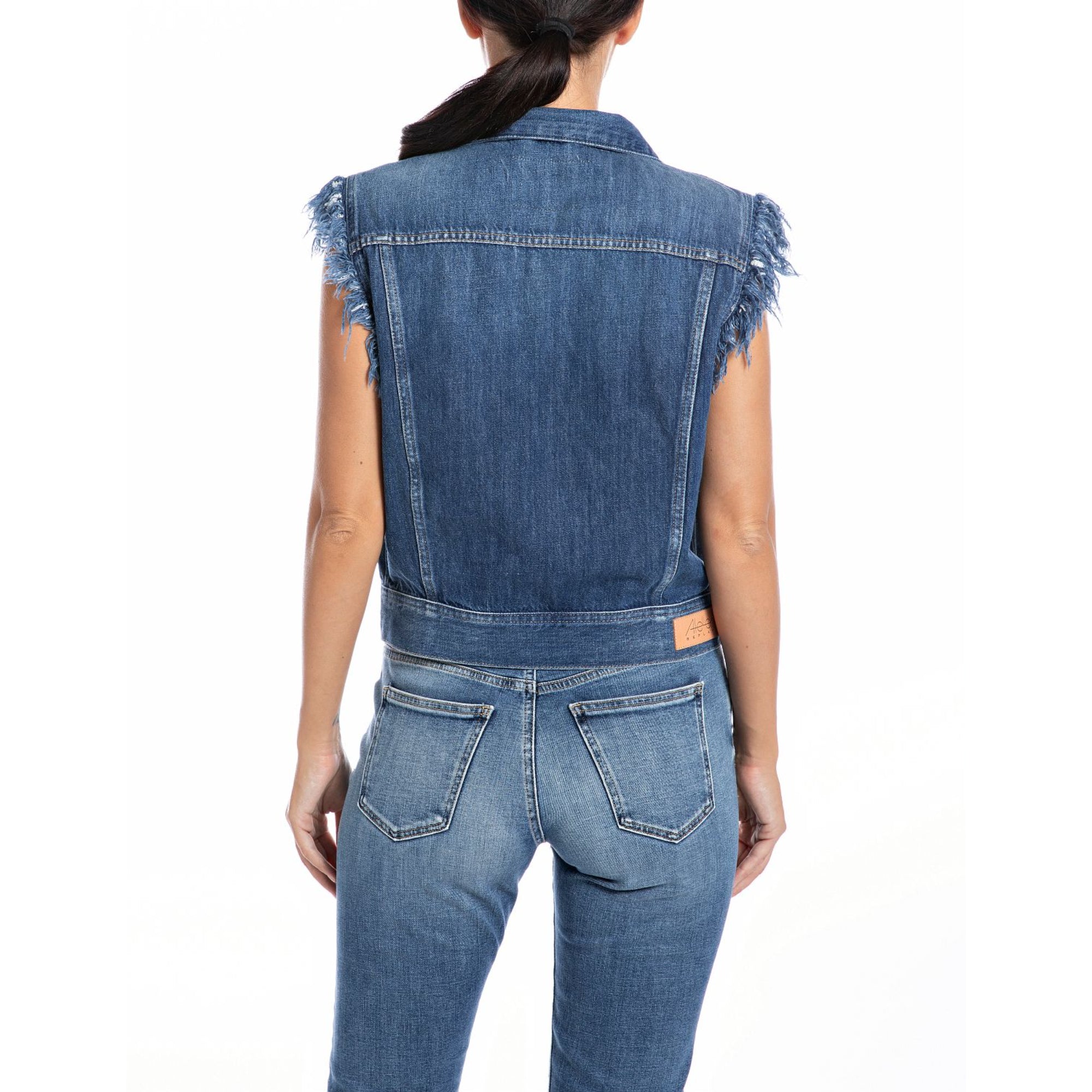 Replay Women's Atelier Replay fringed vest in Denim | Clothing | GCC | Women | Women All Clothing | Women All Clothing Denim | Womens | Womens Fashion Replay Women's Atelier Replay fringed vest in Denim | Clothing | GCC | Women | Women All Clothing | Women All Clothing Denim | Womens | Womens Fashion