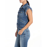 Replay Women's Atelier Replay fringed vest in Denim