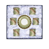 Stechol Fine Bone China 12pcs Coffee Straight Cup & Saucer Set