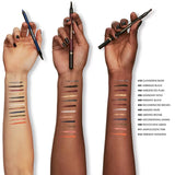 Black dual-ended eyeliner pencil with gold-toned YSL branding. Features a pointed pencil tip and a small brush tip.