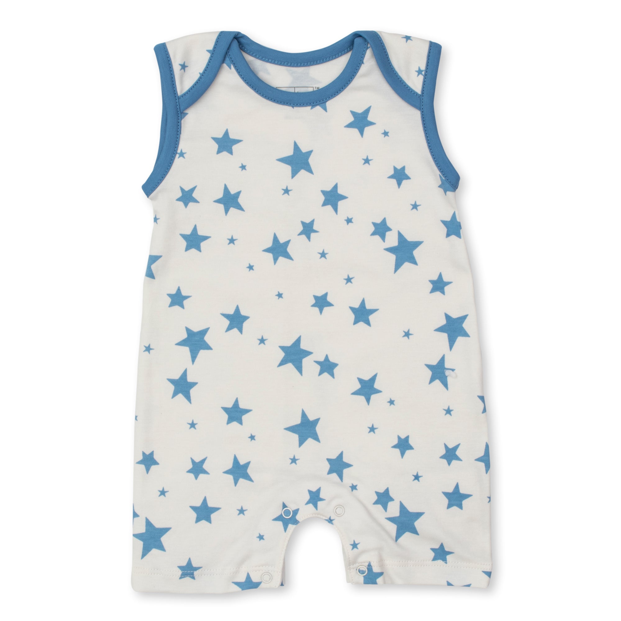 Kissy Kissy Kids New Born Boy's Blue Romper XBR00463I | GCC | New Born | New Born Babysuits | New Born Boy (0M - 9M) | New Born Boy Babysuits | Set Romper | Sleepwear & Loungewear