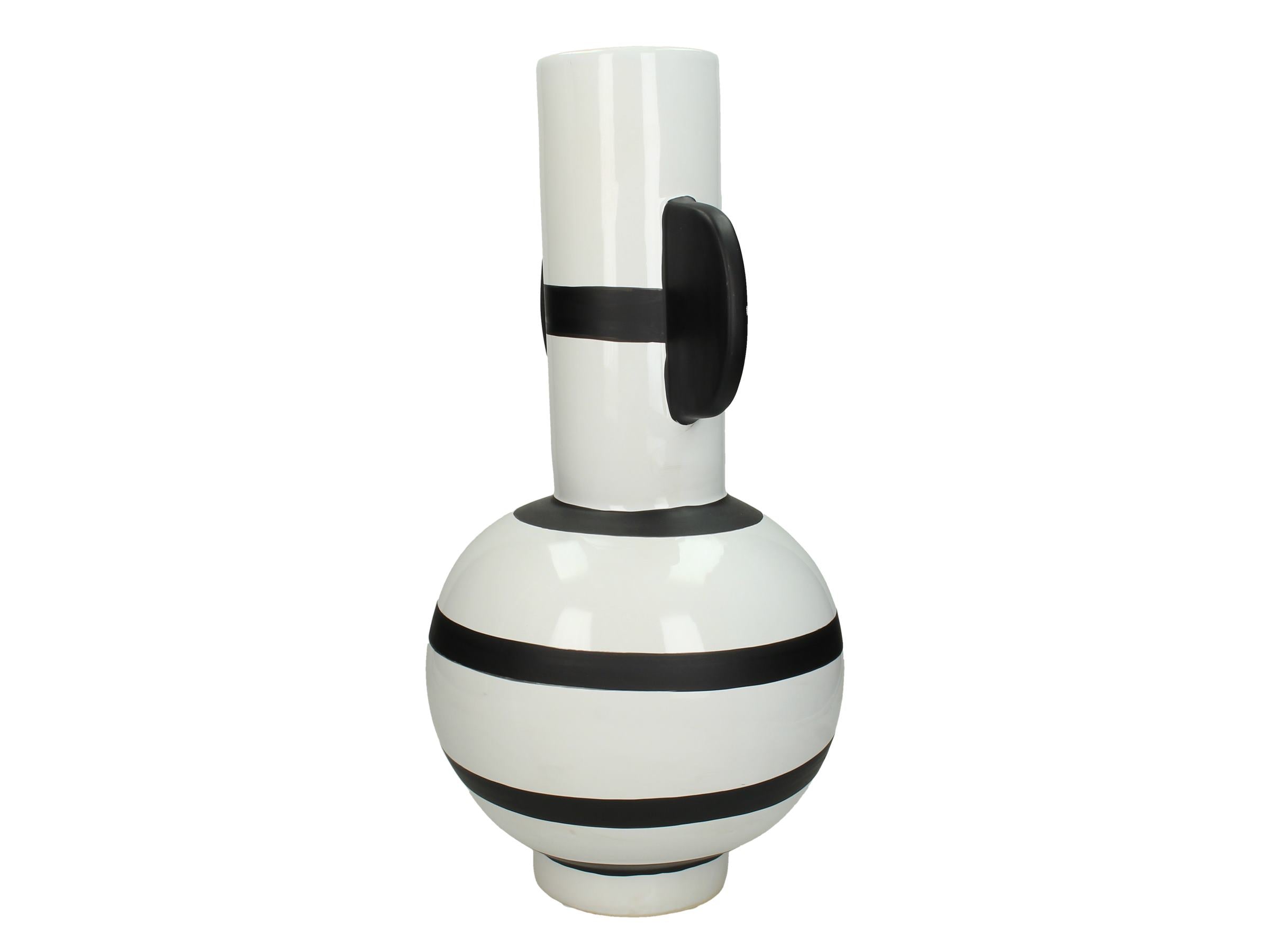 Kersten Vase Stripes Fine Earthenware White 22x22x42 Cm | Home Décor | Spring Festival | Vase Kersten Vase Stripes Fine Earthenware White 22x22x42 Cm | Home Décor | Spring Festival | Vase