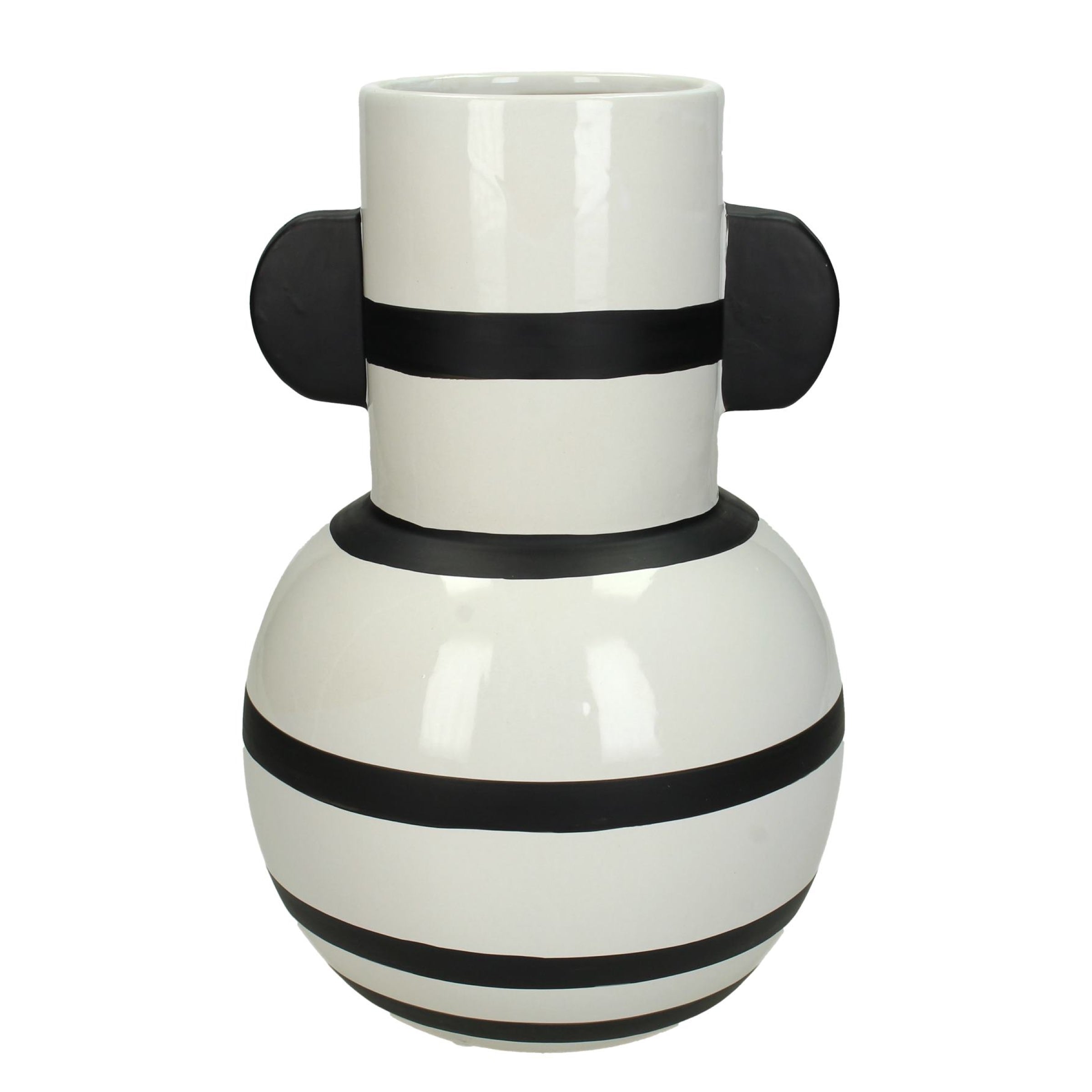 Kersten Vase Stripes Fine Earthenware White 22x22x42 Cm | Home Décor | Spring Festival | Vase Kersten Vase Stripes Fine Earthenware White 22x22x42 Cm | Home Décor | Spring Festival | Vase