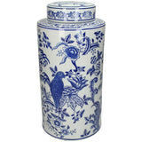 Kersten Jar Porcelain Blue, Size: 20x20x40 Cm