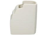 Kersten Vase Face Fine Earthenware White, Size: 14.5x9x17 Cm