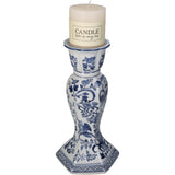 Kersten Candle Stick Porcelain Blue, Size: 15.5x15.5x28.5 Cm