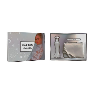 Paris Hilton Love Rush 3 Set EDP 100ml  & EDP 10ml & Wristlet