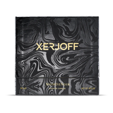 The extra-large luxury packaging for the 750g Xerjoff Noir De Noir candle, featuring a substantial square box with a dark grey marble design and gold foil branding.
