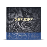 The extra-large luxury packaging for the 750g Xerjoff Bella Notte candle, featuring a substantial square box with a light grey and white marble design and gold foil branding.