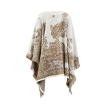 Beye Women's White & Brown Cardigan