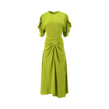 Zeena Zaki Women's Olive Green Long Dress