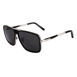 Zilli Men's Silver & Black Sunglasses Shiny