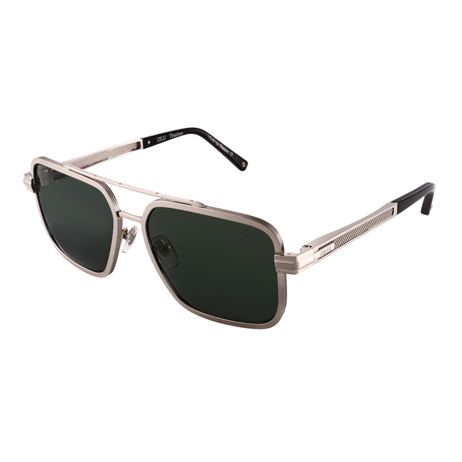 Zilli Men's Brushed Silver Lenses Green Sunglasses | Accessories | All Accessories | Father's day | GCC | Men | Men Sunglasses | Mens | Mens Fashion | Mf Accessories | Sunglasses Zilli Men's Brushed Silver Lenses Green Sunglasses | Accessories | All Accessories | Father's day | GCC | Men | Men Sunglasses | Mens | Mens Fashion | Mf Accessories | Sunglasses