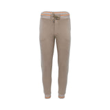 Pal Zileri Men's Brown Sweat Pants with Ribbed Cuffs