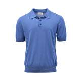 Pal Zileri Men's Knitted Polo Shirt in Blue