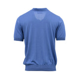 Pal Zileri Men's Knitted Polo Shirt in Blue