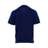 Pal Zileri Men's Navy Knitted Shirt with Open Collar