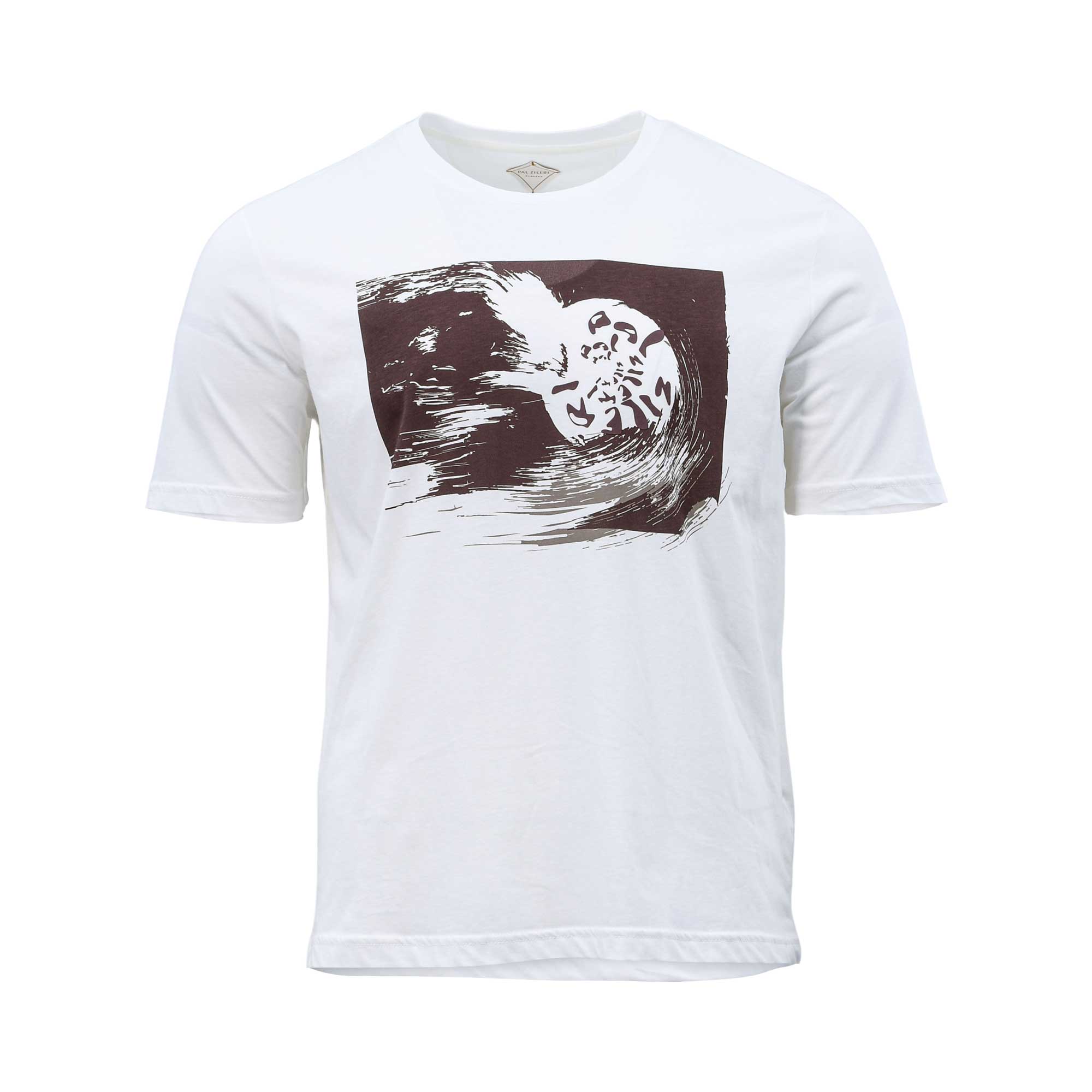 Pal Zileri Men's Off-White T-Shirt with Wave Graphic | All Clothing | GCC | Men | Mens | Tops & T-Shirts Pal Zileri Men's Off-White T-Shirt with Wave Graphic | All Clothing | GCC | Men | Mens | Tops & T-Shirts