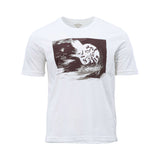 Pal Zileri Men's Off-White T-Shirt with Wave Graphic