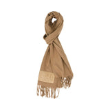 Zilli Men's Camel Cashmere Scarf with Fringe