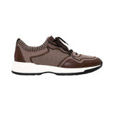 Zilli Men's Knit and Leather Sneaker
