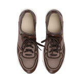Zilli Men's Knit and Leather Sneaker