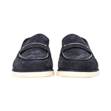 Zilli Men's Dark Navy Suede Penny Loafers