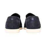 Zilli Men's Dark Navy Suede Penny Loafers