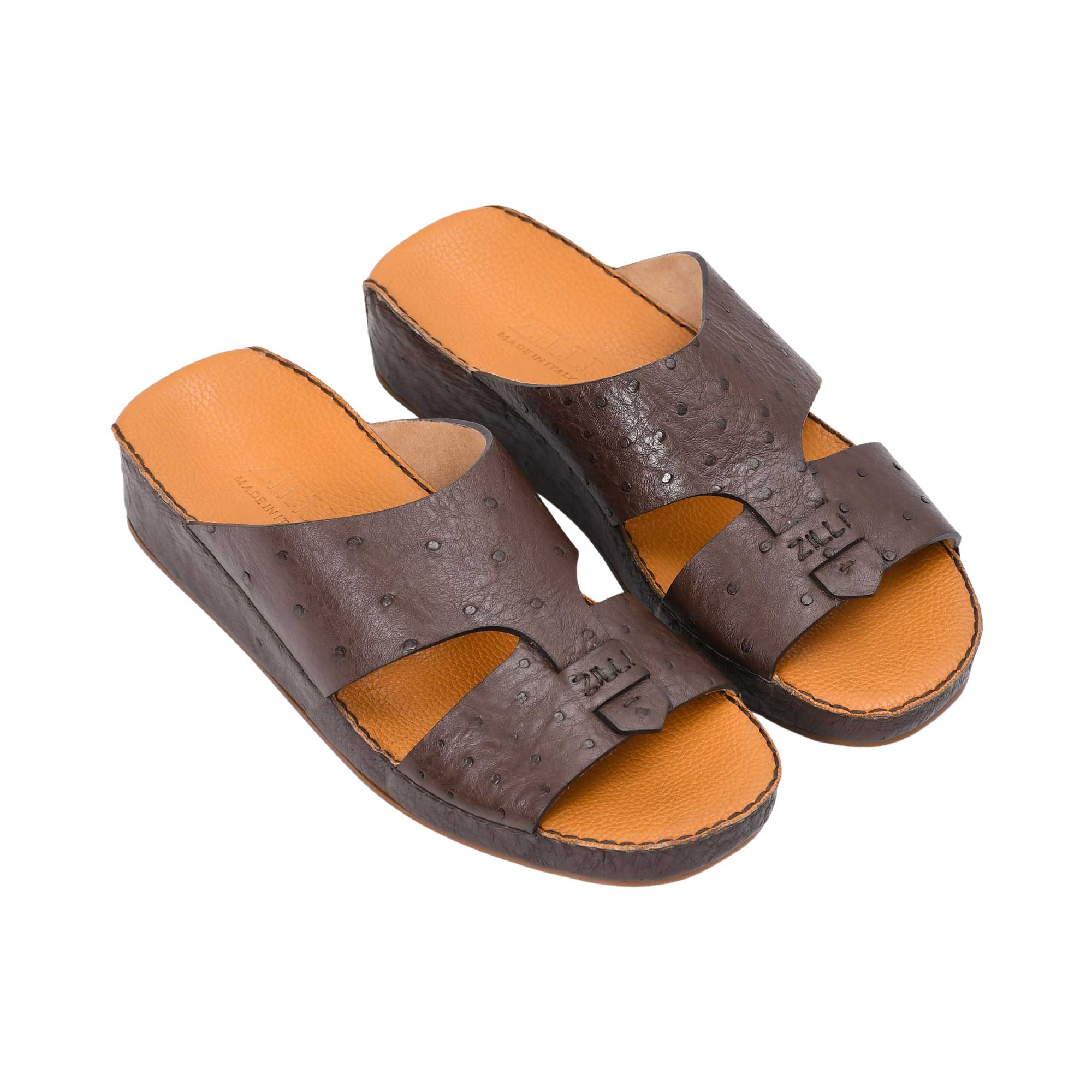 Zilli Men's Dark Brown Leather Sandal | All Shoes | GCC | Men | Mens | Mens Fashion | Traditional Footwear Zilli Men's Dark Brown Leather Sandal | All Shoes | GCC | Men | Mens | Mens Fashion | Traditional Footwear