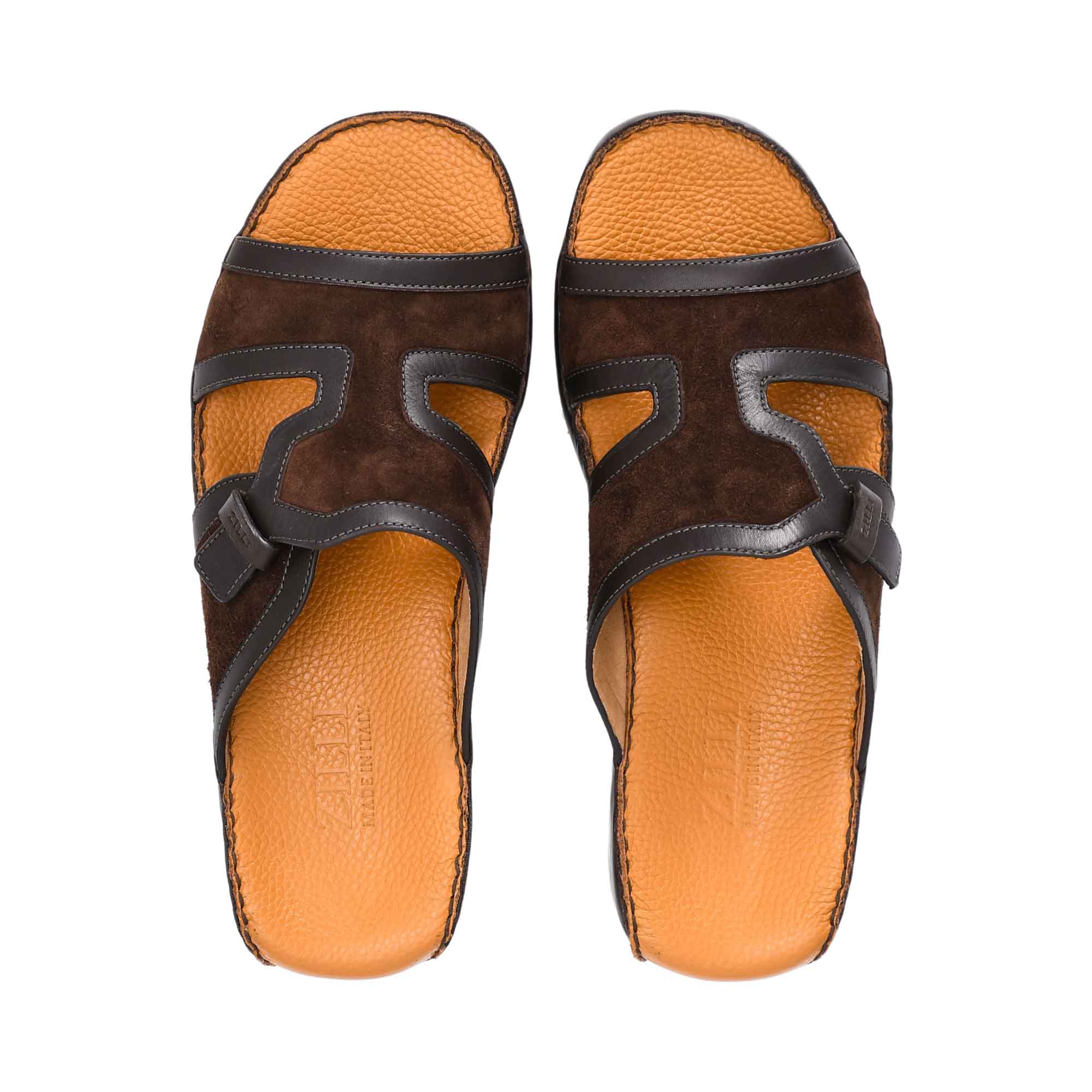 Zilli Men's Brown Leather Sandal | All Shoes | GCC | Men | Mens | Mens Fashion | Traditional Footwear Zilli Men's Brown Leather Sandal | All Shoes | GCC | Men | Mens | Mens Fashion | Traditional Footwear