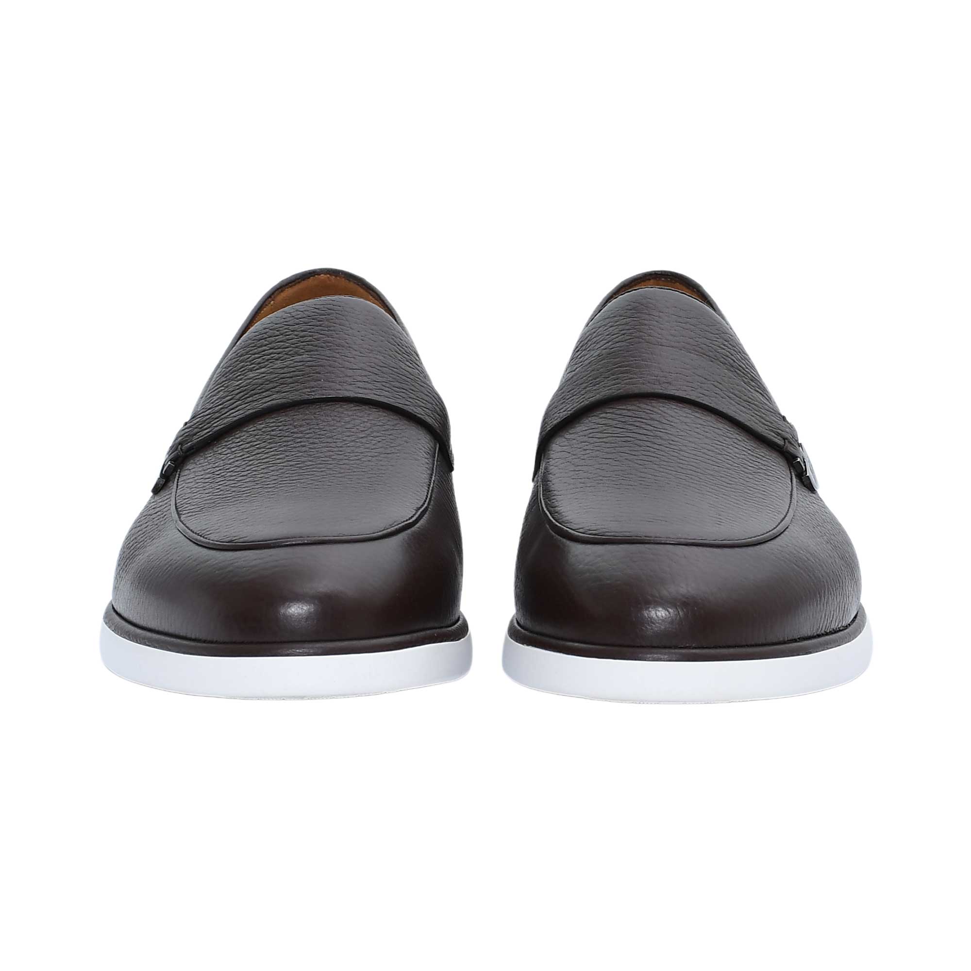 Zilli Gents Dark Brown Pebbled Leather Loafers with White Sole | All Shoes | Loafer | Loafers | Men | Mens | ZLI202 H0148AM1968VZTP01N03A Zilli Gents Dark Brown Pebbled Leather Loafers with White Sole | All Shoes | Loafer | Loafers | Men | Mens | ZLI202 H0148AM1968VZTP01N03A