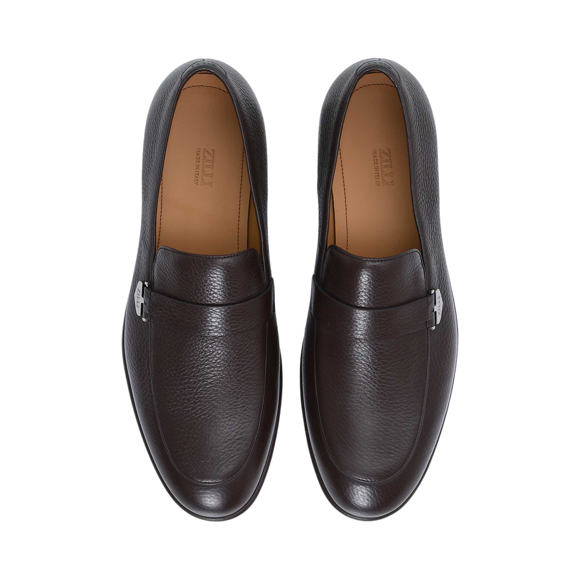 Zilli Gents Dark Brown Pebbled Leather Loafers with White Sole | All Shoes | Loafer | Loafers | Men | Mens | ZLI202 H0148AM1968VZTP01N03A Zilli Gents Dark Brown Pebbled Leather Loafers with White Sole | All Shoes | Loafer | Loafers | Men | Mens | ZLI202 H0148AM1968VZTP01N03A