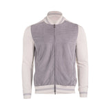Zilli Men's Ecru Cardigan Made of Cotton and Smooth Silk