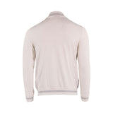 Zilli Men's Ecru Cardigan Made of Cotton and Smooth Silk