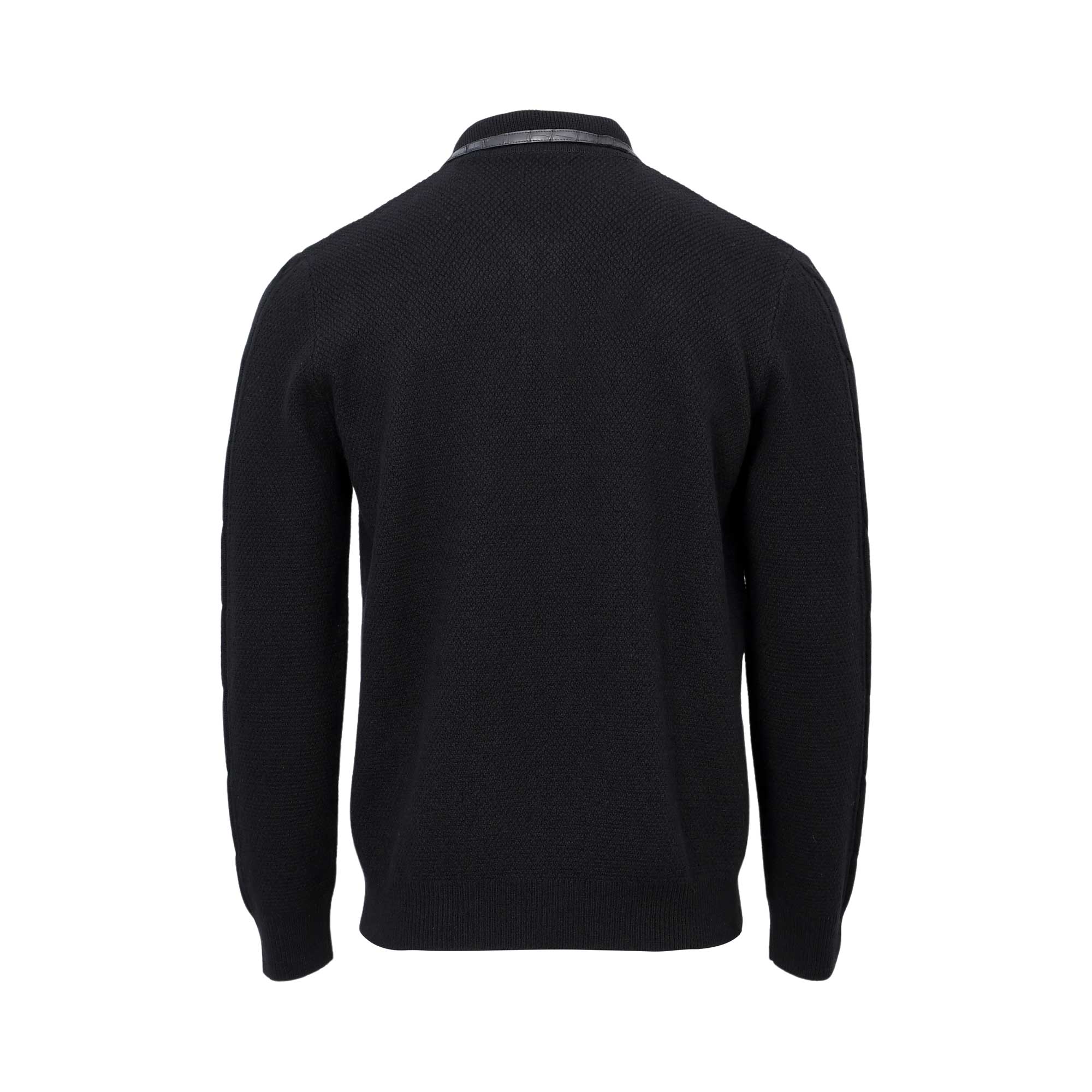 Zilli Men's Knit Half-Zip Polo Sweater with Leather Collar | All Clothing | GCC | Men | Mens | Mens Fashion | Sweaters and Cardigans Zilli Men's Knit Half-Zip Polo Sweater with Leather Collar | All Clothing | GCC | Men | Mens | Mens Fashion | Sweaters and Cardigans