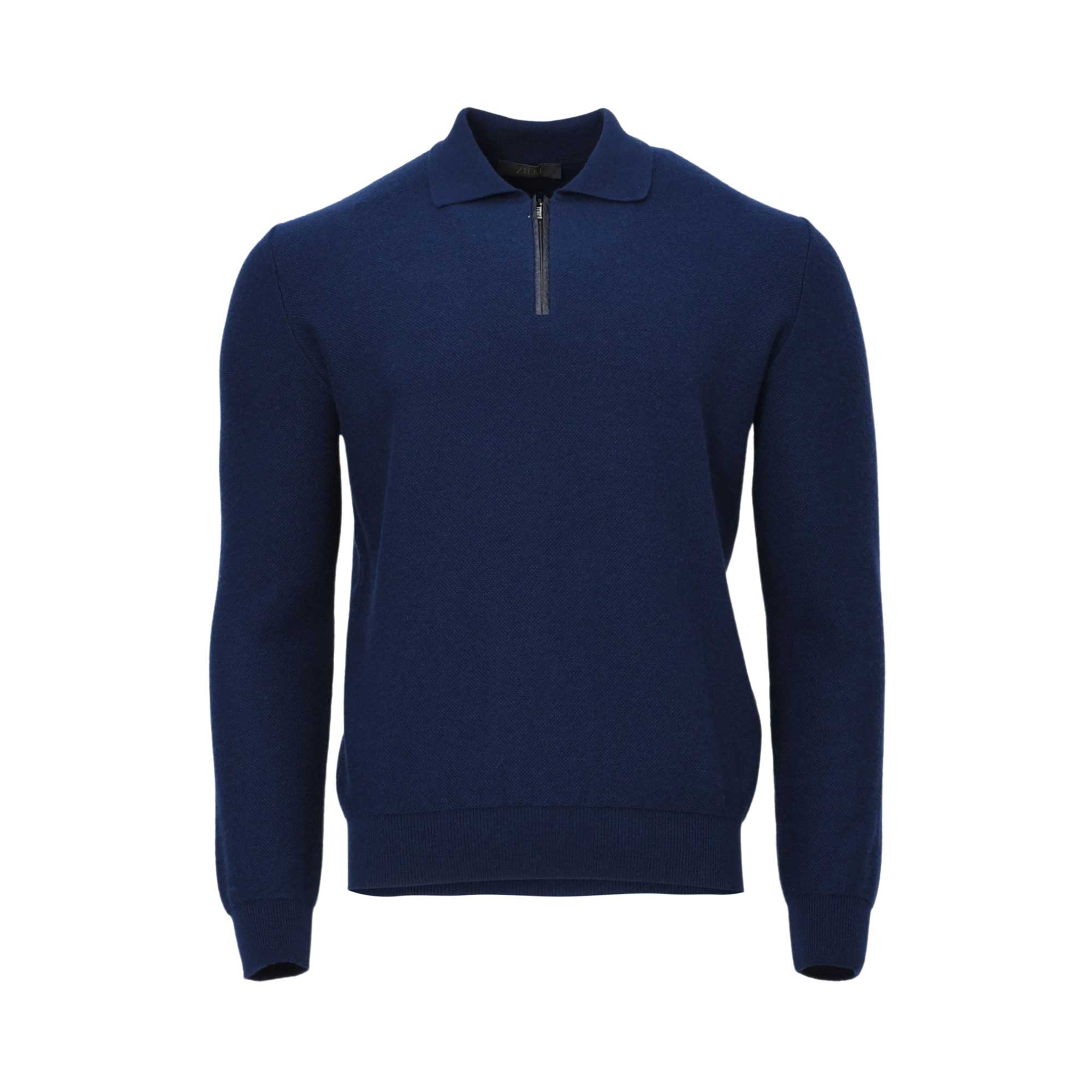 Zilli Men's Dark Navy Wool Half-Zip Polo Sweater | All Clothing | GCC | Men | Mens | Mens Fashion | Sweaters and Cardigans Zilli Men's Dark Navy Wool Half-Zip Polo Sweater | All Clothing | GCC | Men | Mens | Mens Fashion | Sweaters and Cardigans