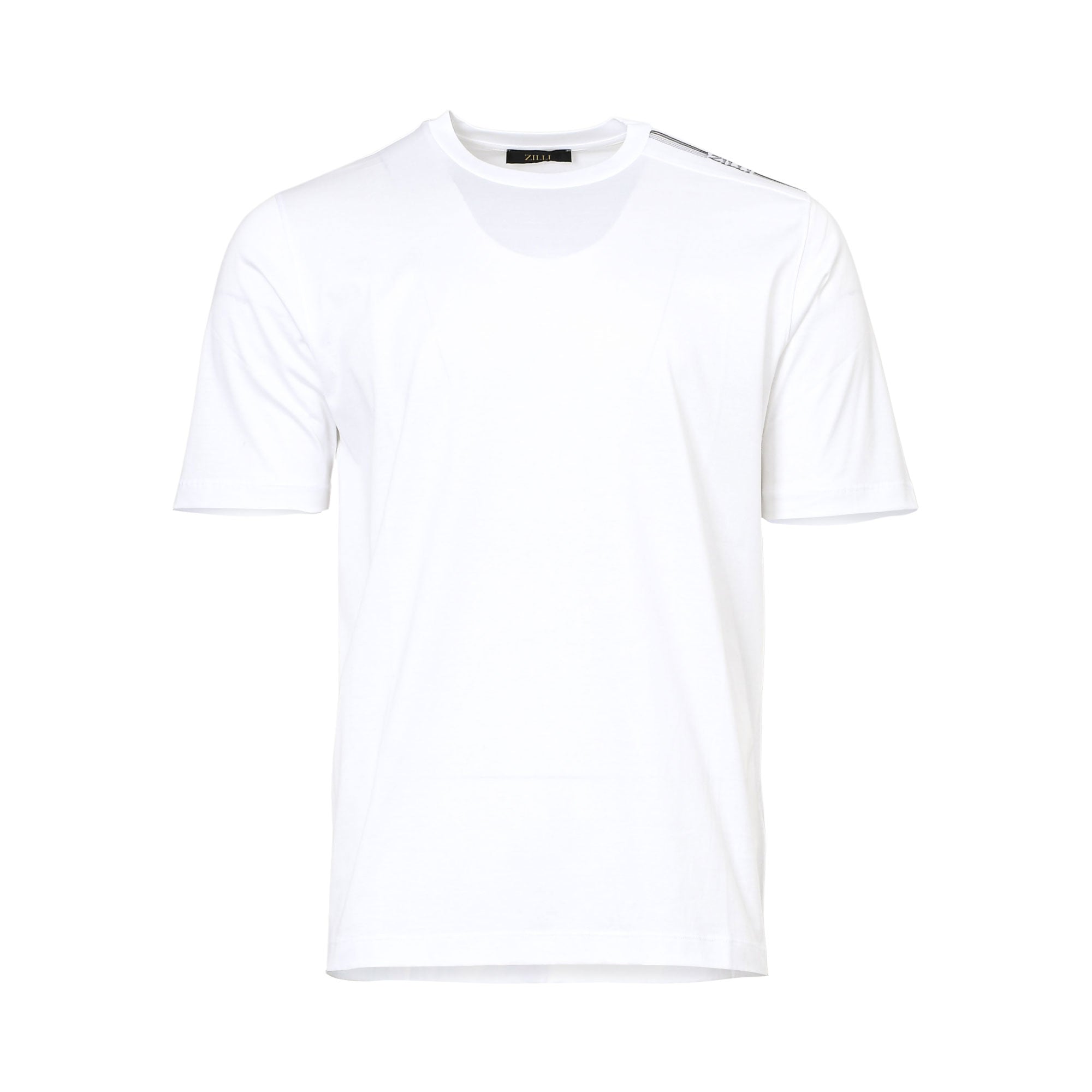 Zilli Men's Crew Neck T-Shirt with Shoulder Detail | All Clothing | GCC | Men | Mens | Mens Fashion | Tops & T-Shirts