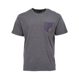 Zilli Men's Smoke Grey Crew Neck T-Shirt with Chest Pocket Detail