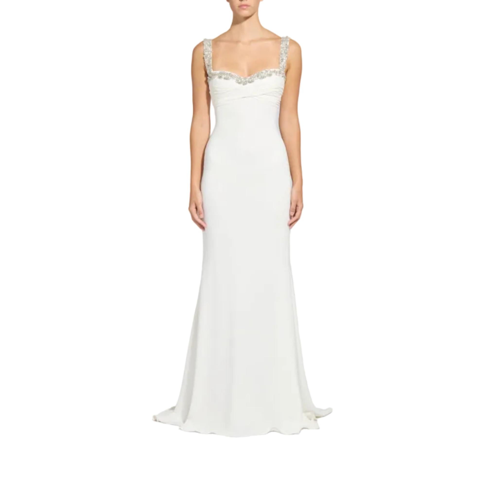 Zuhair Murad Women's Crystal-Embellished Straps Cady Gown