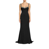 Zuhair Murad Women's Crystal-Embellished Straps Cady Gown