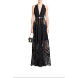 Zuhair Murad Women's Macramé Lace Halter Maxi Dress