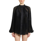 Zuhair Murad Women's Plissé Pleated Chiffon Blouse