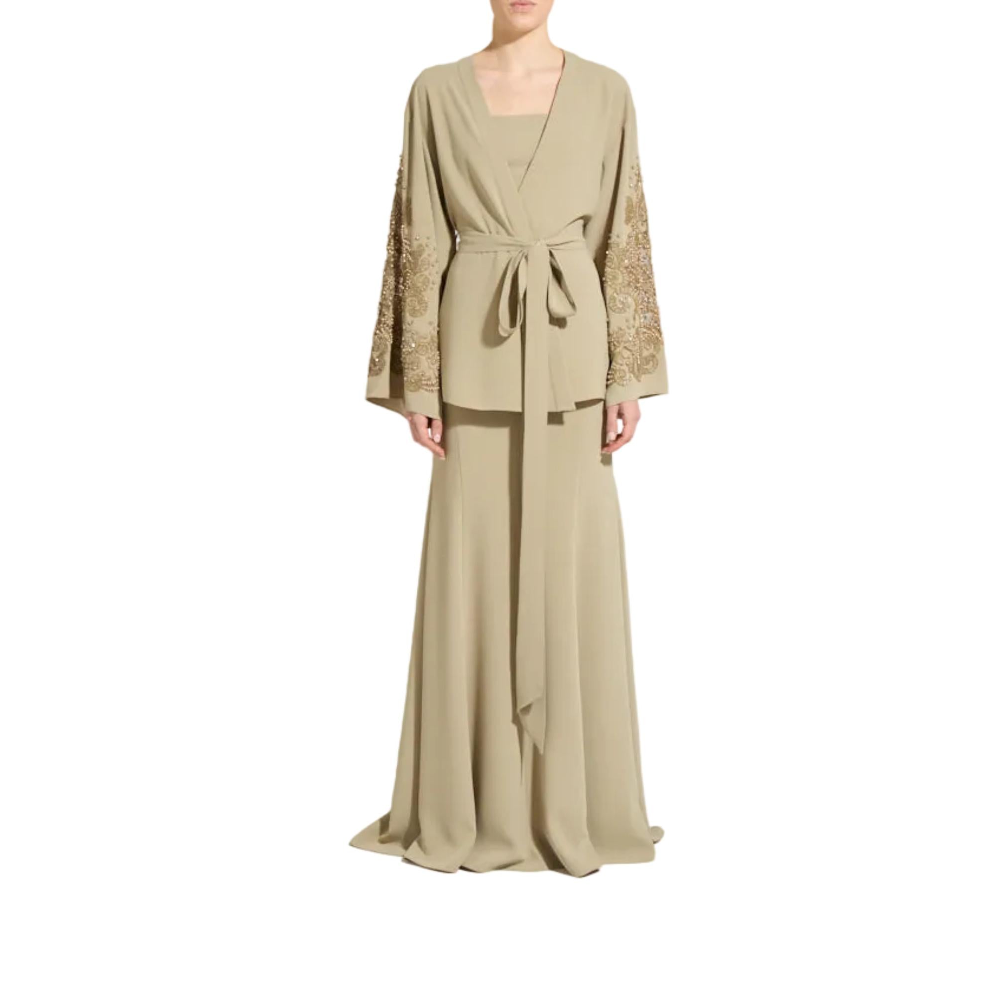Zuhair Murad Women's Crystal-Embellished Sleeve Jacket and Maxi Skirt Set