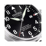 Festina F20151/4 Gents Automatic Black Dial Black Leather Strap Watch